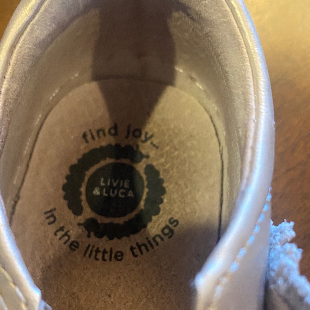 Livie & Luca brand Shimmering champagne gold leather Mary Janes toddler 9 - Picture 2 of 4